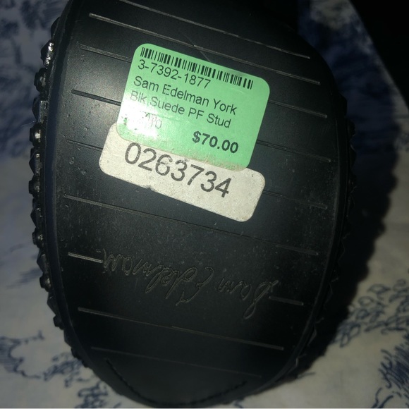 Sam Edelman ‘York’ Black Suede Studded Platform Pumps Size 10. - Picture 8 of 10